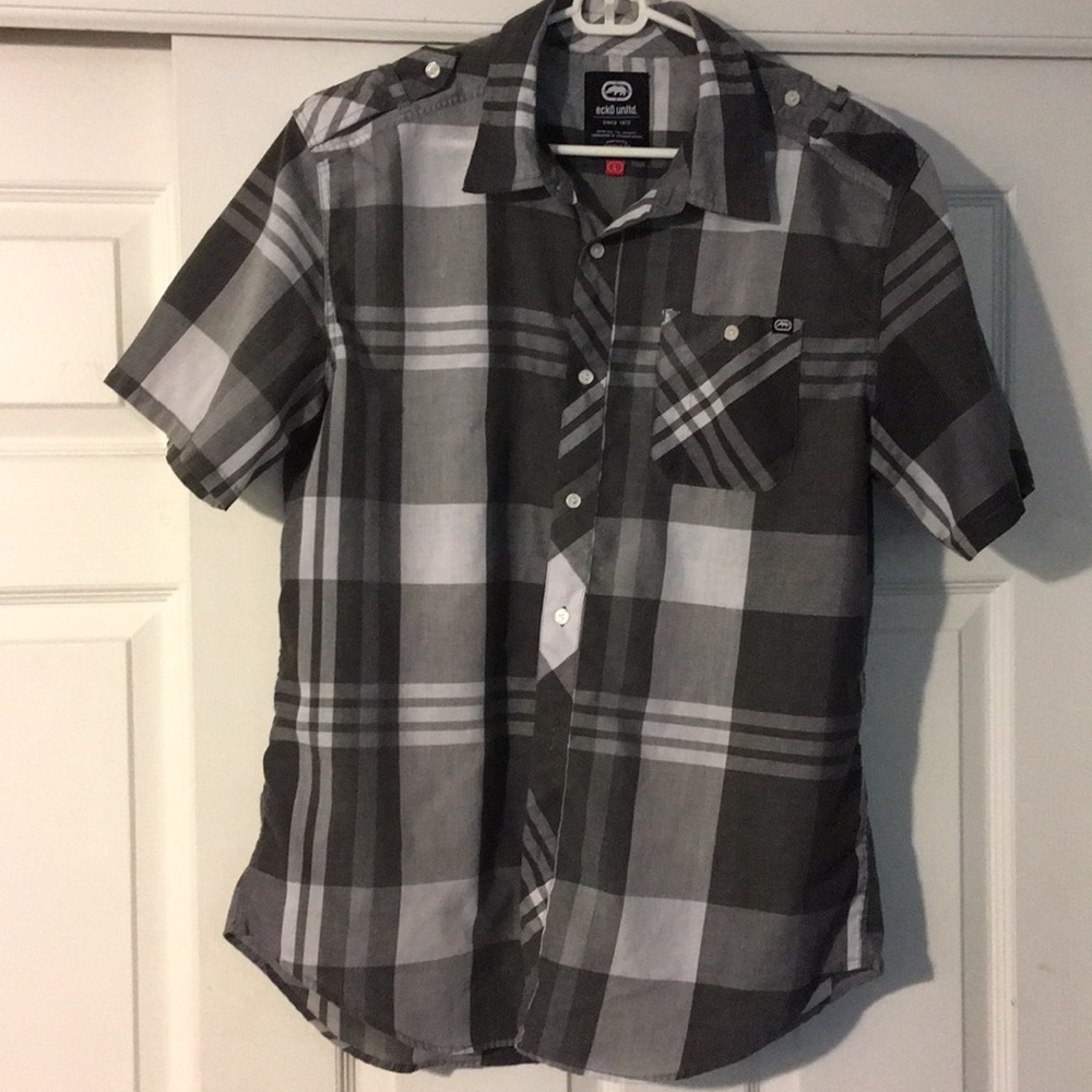 ECKO UNLTD Men's large plaid button down shirt